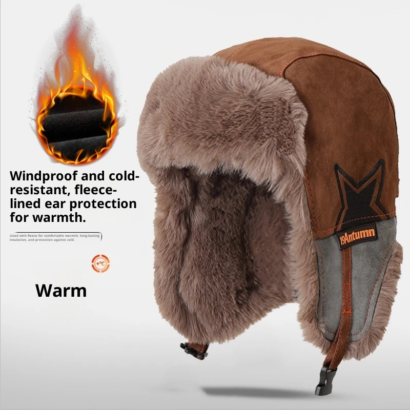 Winter Trapper Hat - Unisex 3-in-1 Winter Trapper Hat Thick