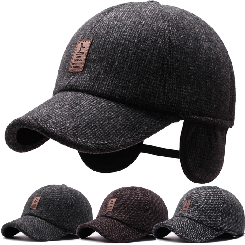 Men Autumn Winter Warm Cotton  - Golf Cap Dad 评论和价格