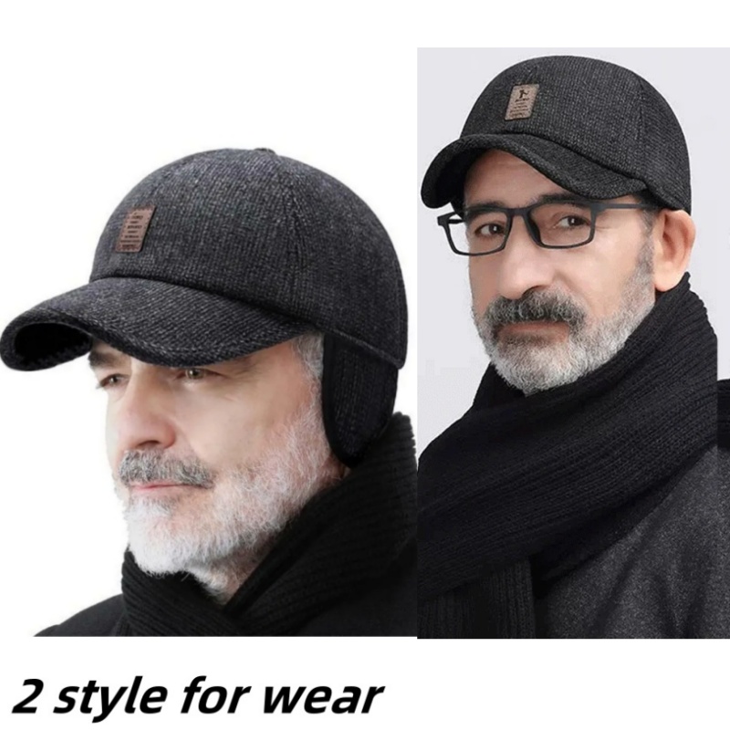 Men Autumn Winter Warm Cotton  - Golf Cap Dad 评论和价格
