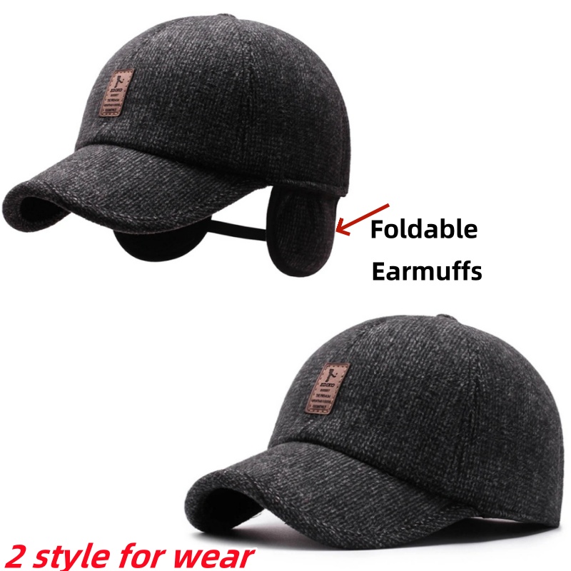 Men Autumn Winter Warm Cotton  - Golf Cap Dad 评论和价格